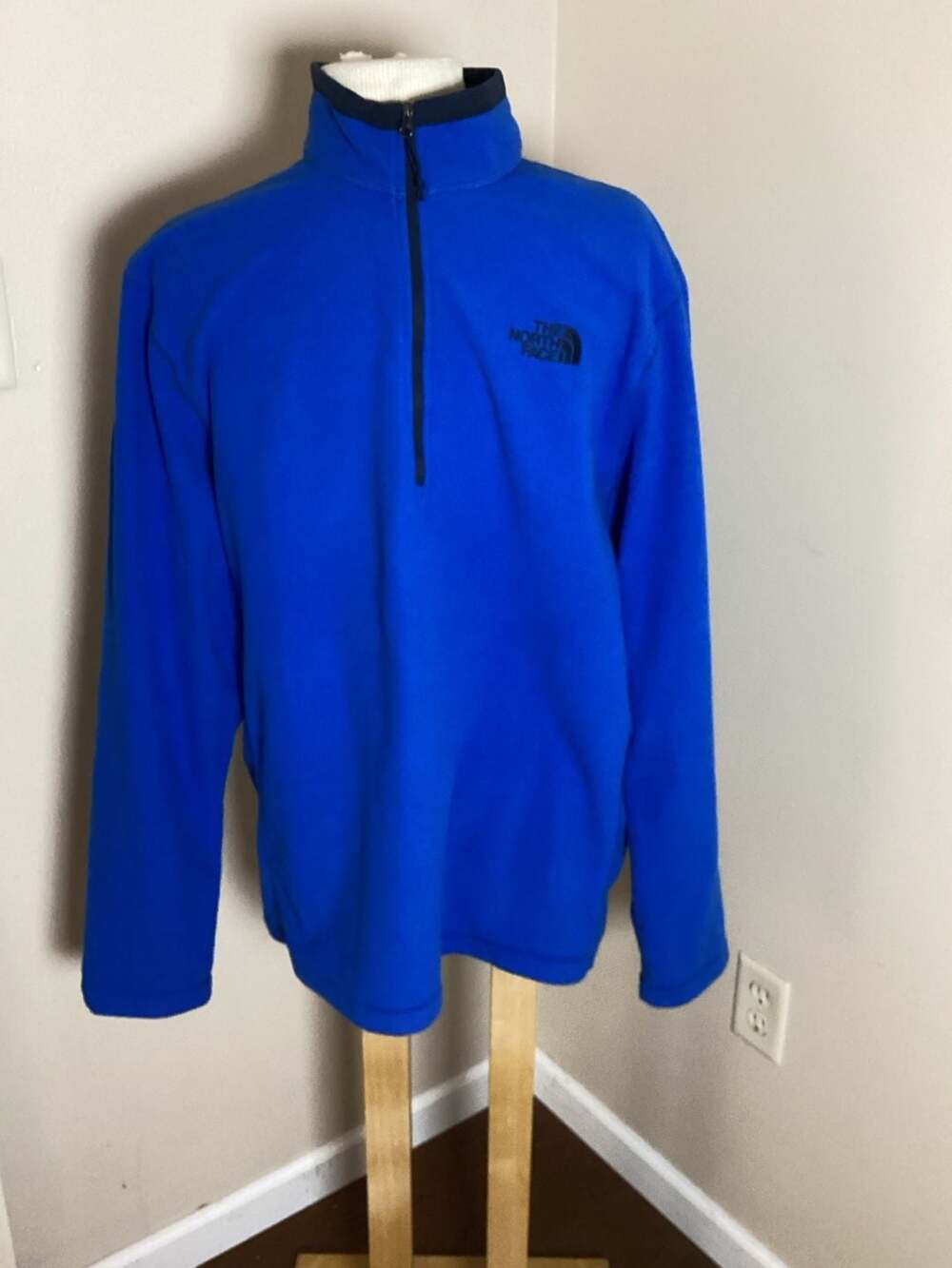 The North Face Quarter Zip Fleece Jacket Size L Blue
